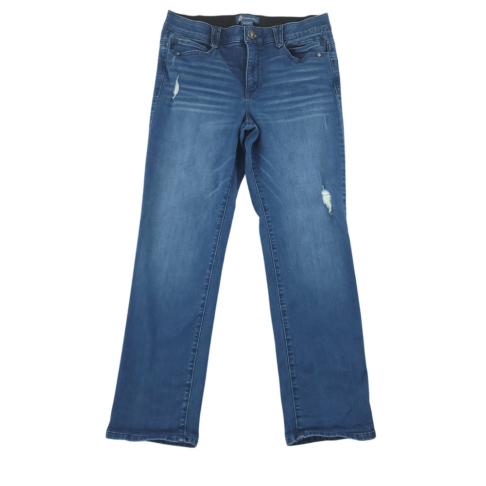 Democracy Jeans Womens 16 Blue Med Wash Absolution Straight Stretch Denim